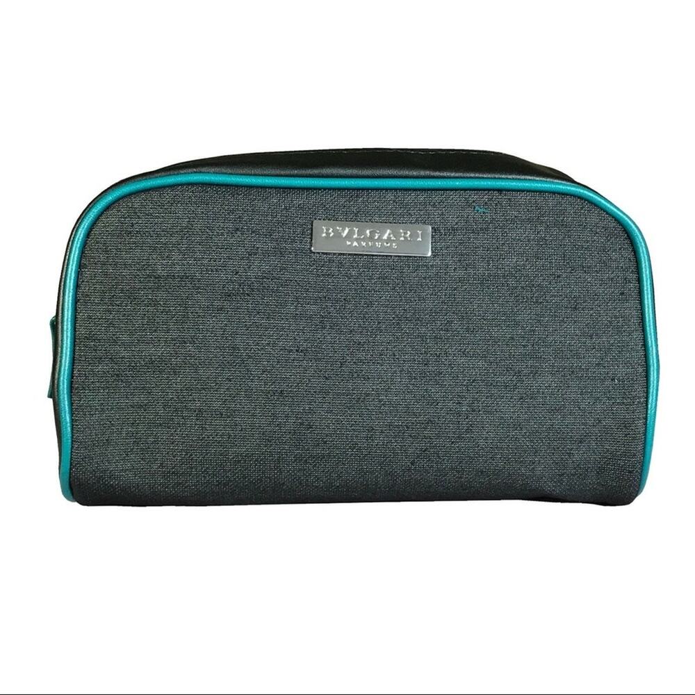 NWT BVLGARI Mens Travel Toiletry Bag Gray